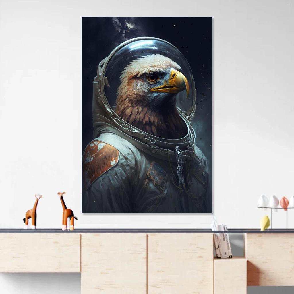Picture of Eagle Astronaut au dessus d'un meuble bas