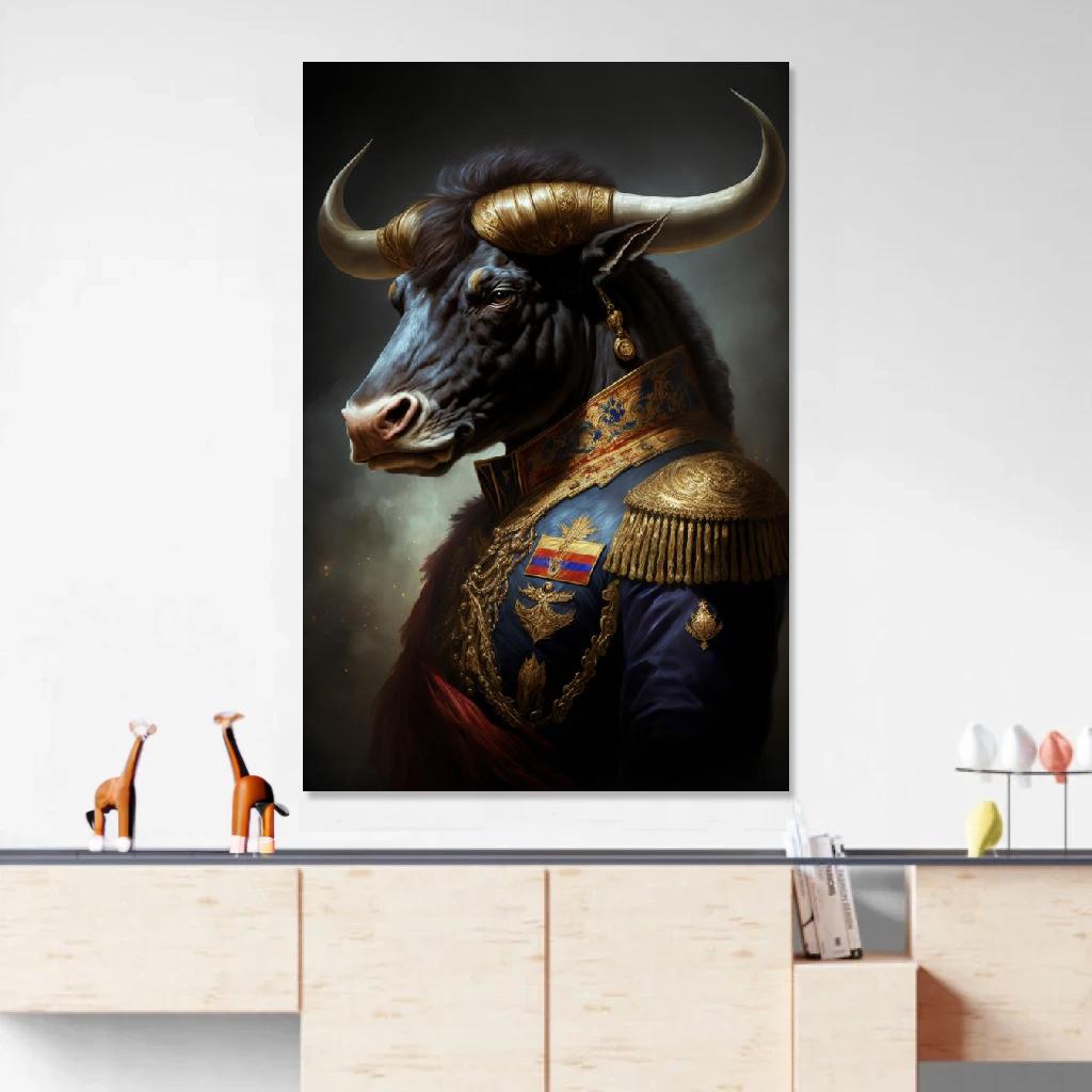 Picture of Bull Soldat Of Napoleon au dessus d'un meuble bas