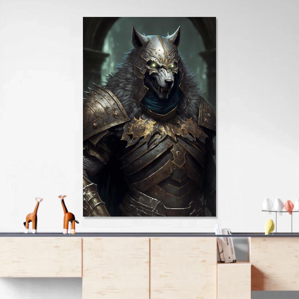Picture of Wolf Armor au dessus d'un meuble bas