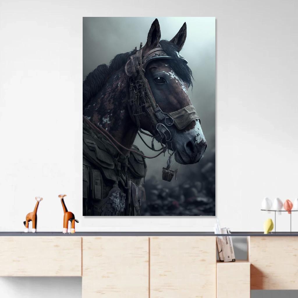 Picture of Horse Soldier au dessus d'un meuble bas