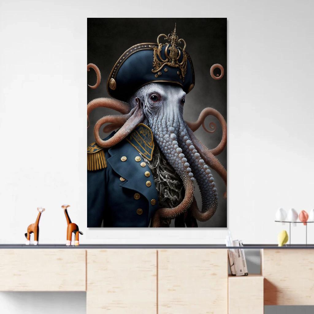 Picture of Octopus Soldat Of Napoleon au dessus d'un meuble bas