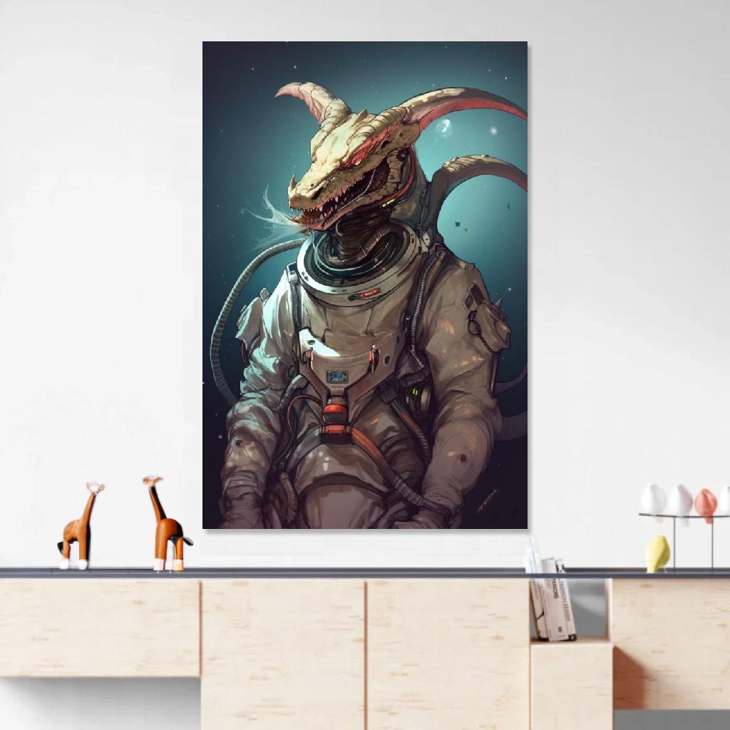 Picture of Dragon Astronaut au dessus d'un meuble bas