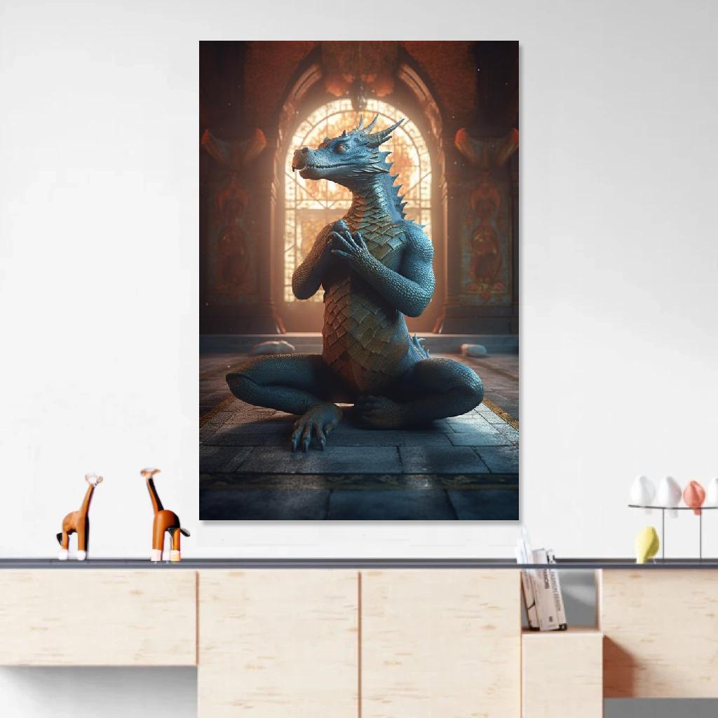 Picture of Dragon Yoga au dessus d'un meuble bas