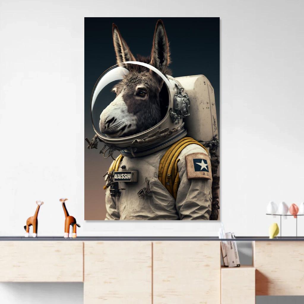 Picture of Donkey Astronaut au dessus d'un meuble bas
