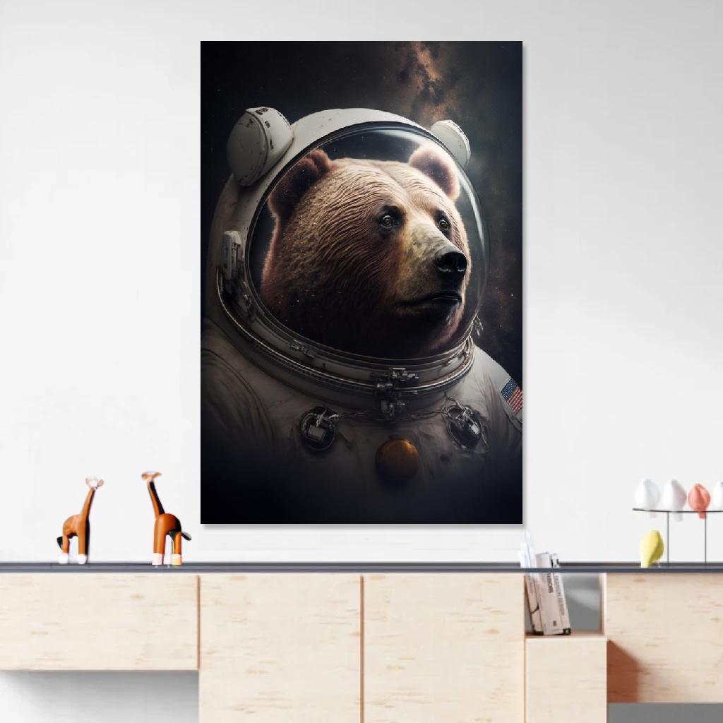 Picture of Bear Astronaut au dessus d'un meuble bas
