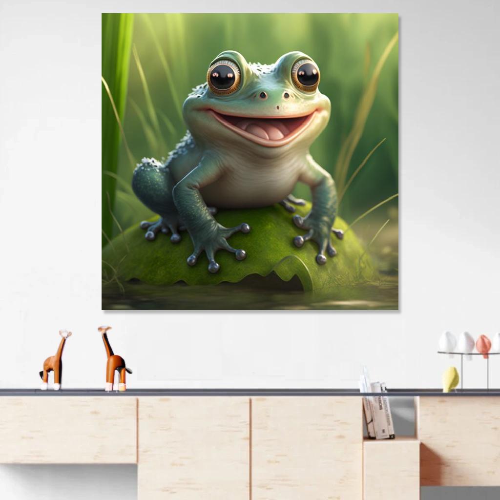 Picture of Frog Baby au dessus d'un meuble bas