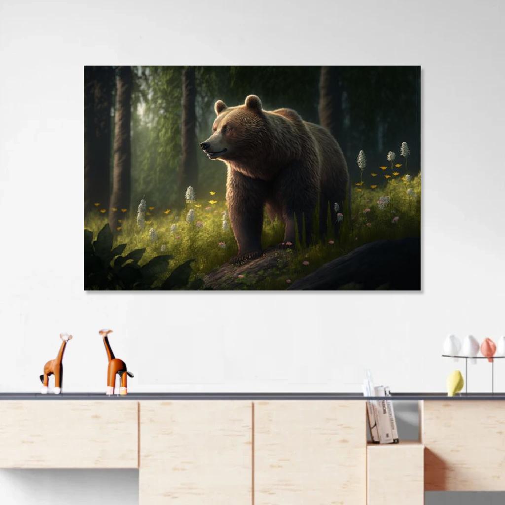Picture of Bear In Its Natural Environment au dessus d'un meuble bas