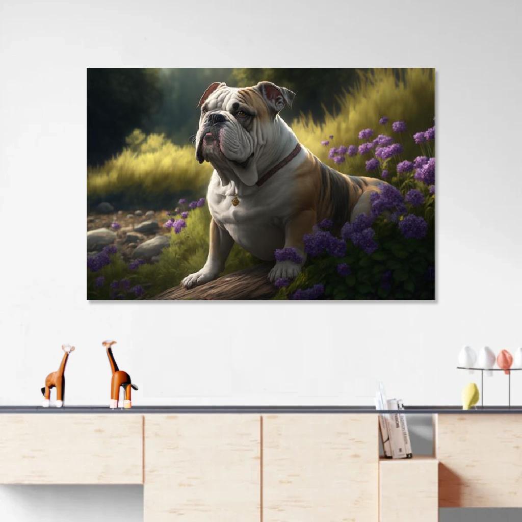 Picture of Bulldog In Its Natural Environment au dessus d'un meuble bas