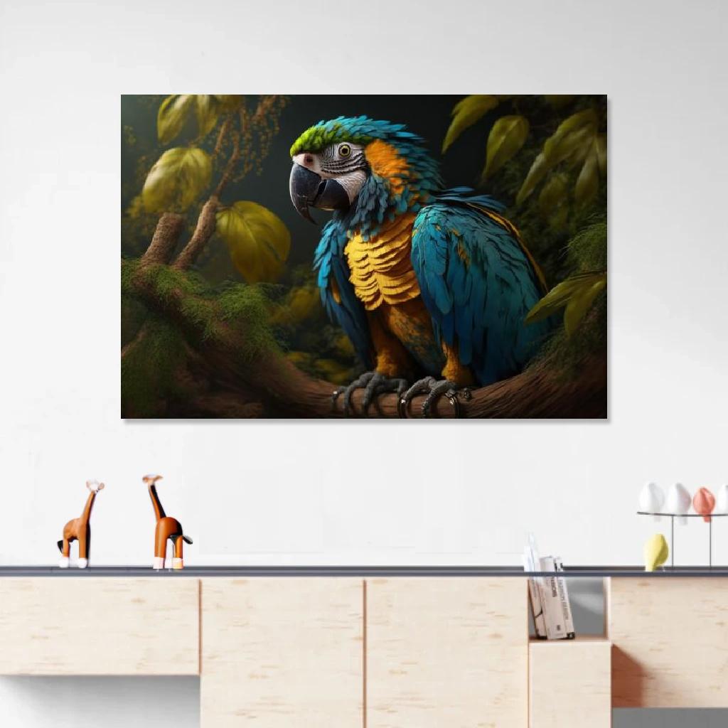 Picture of Parrot In Its Natural Environment au dessus d'un meuble bas
