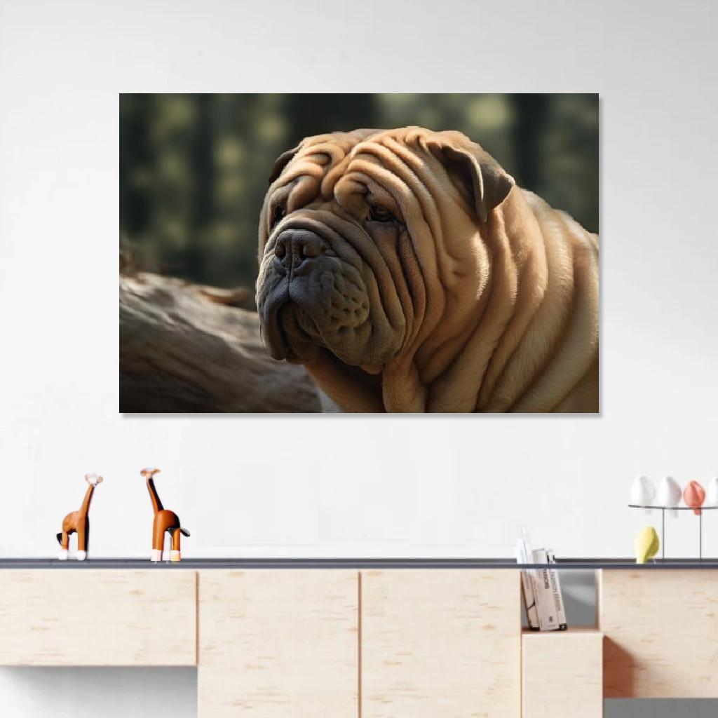 Picture of Sharpei In Its Natural Environment au dessus d'un meuble bas