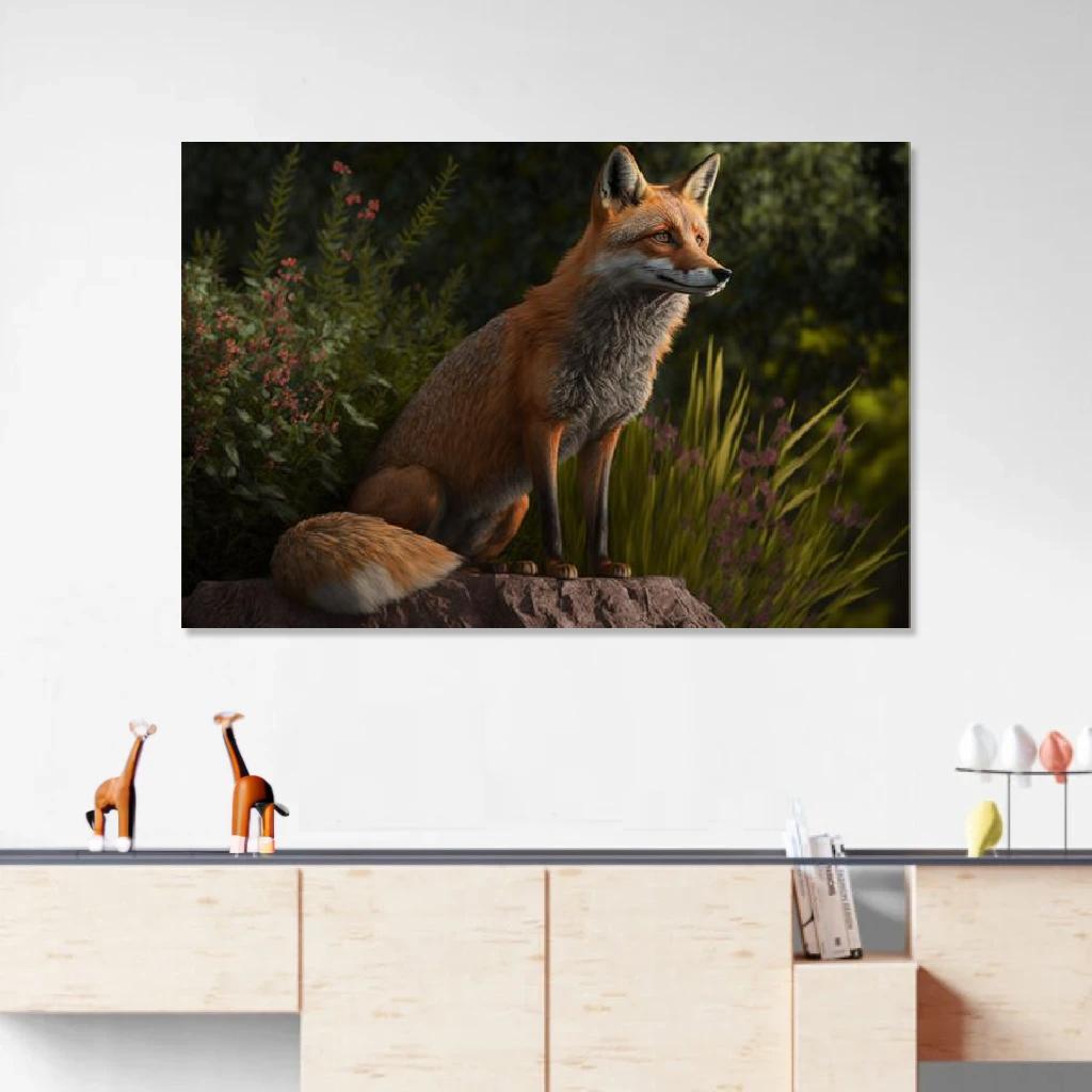 Picture of Fox In Its Natural Environment au dessus d'un meuble bas