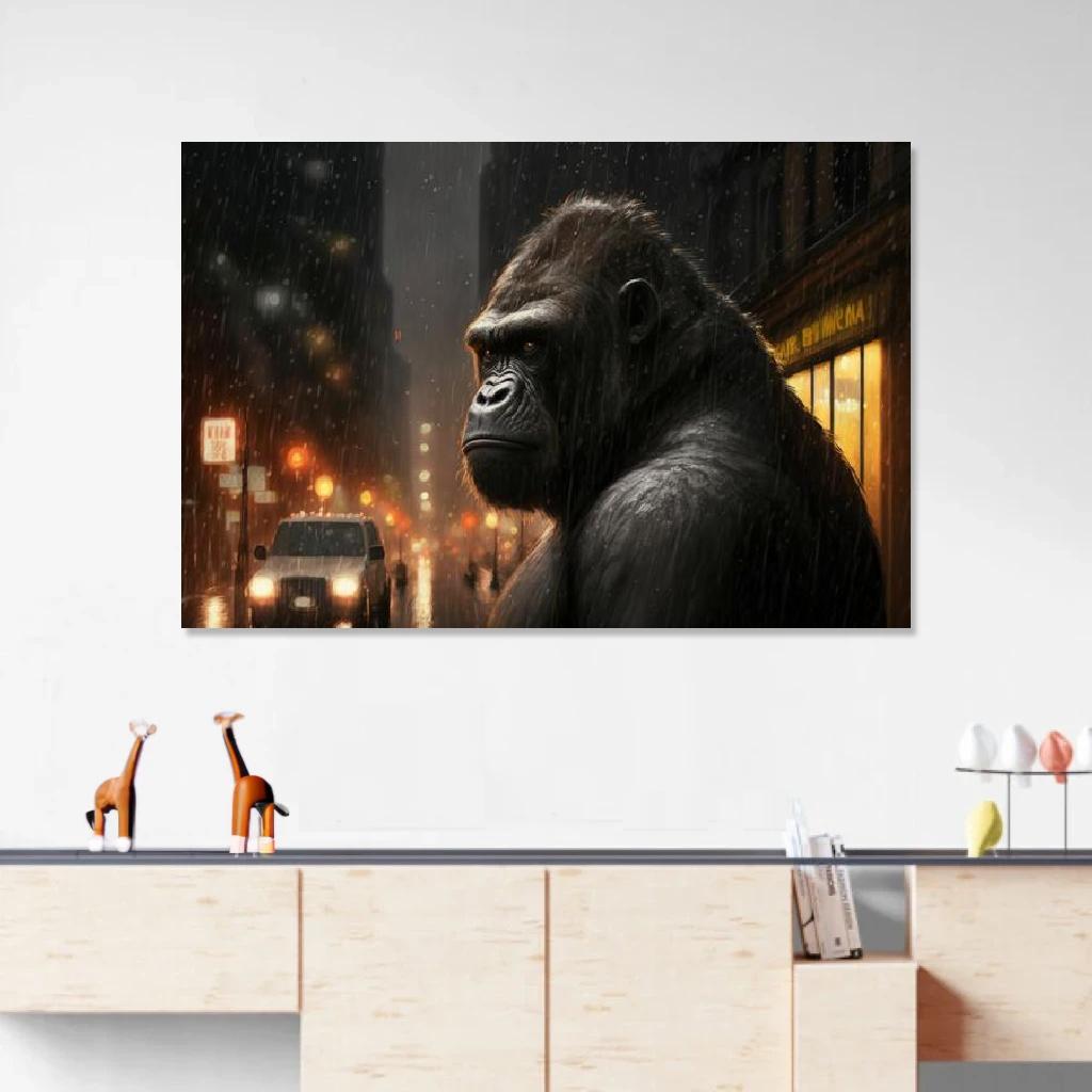 Picture of Gorilla Rainy Night au dessus d'un meuble bas