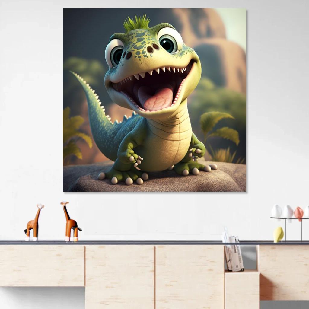 Picture of Dinosaur Baby au dessus d'un meuble bas