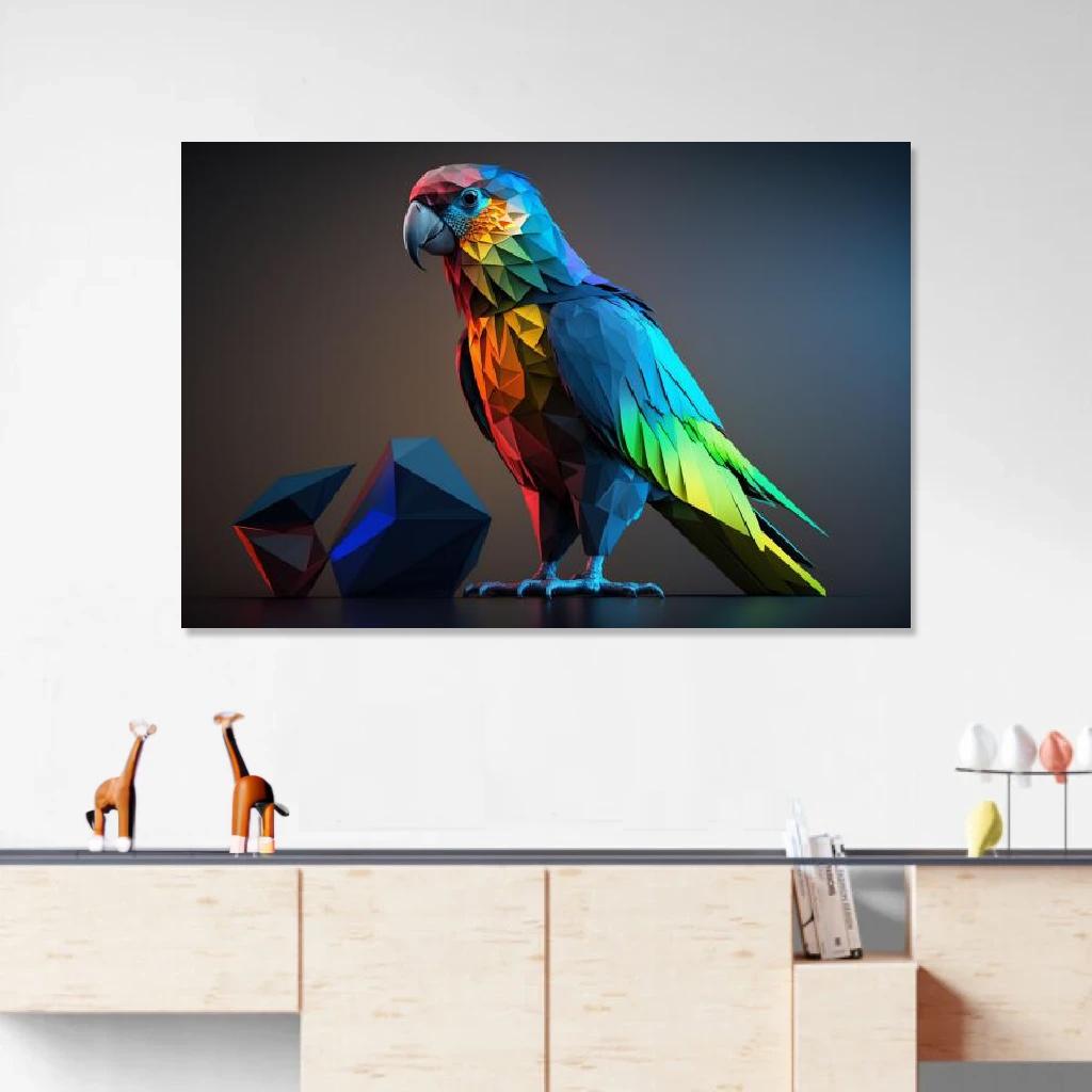 Picture of Parrot Polygon au dessus d'un meuble bas