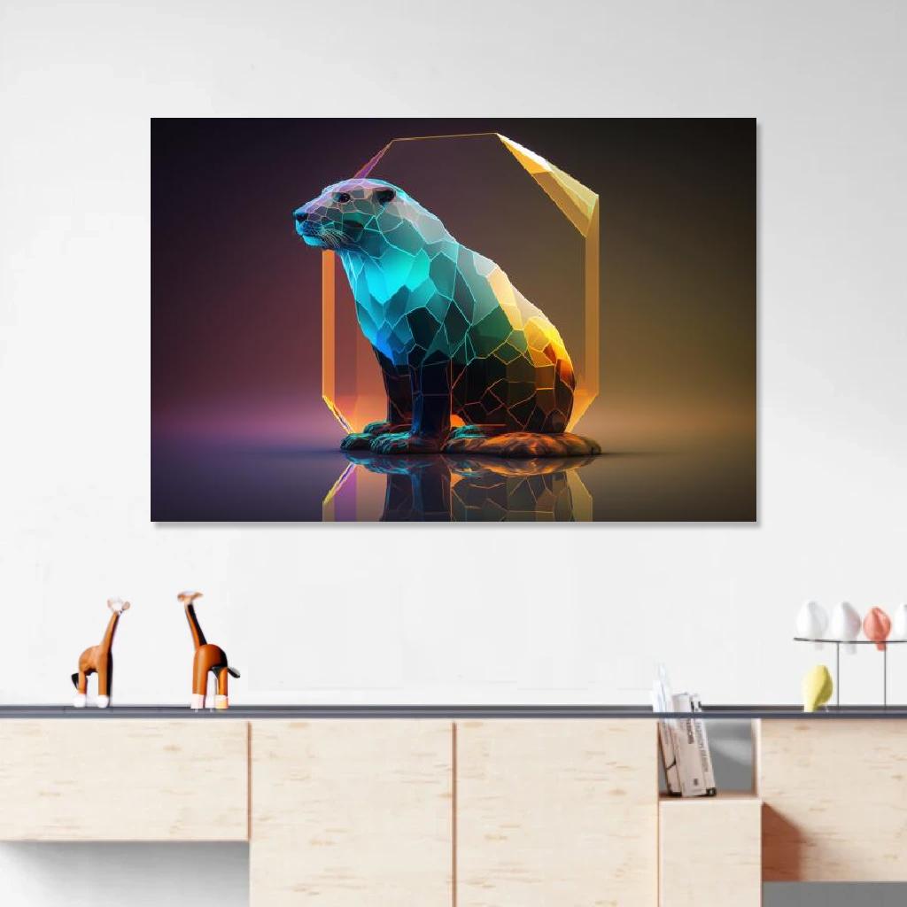 Picture of Marmot Polygon au dessus d'un meuble bas