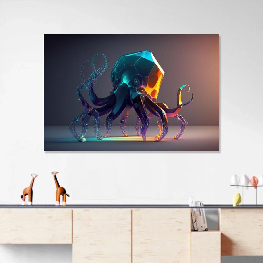 Picture of Octopus Polygon au dessus d'un meuble bas
