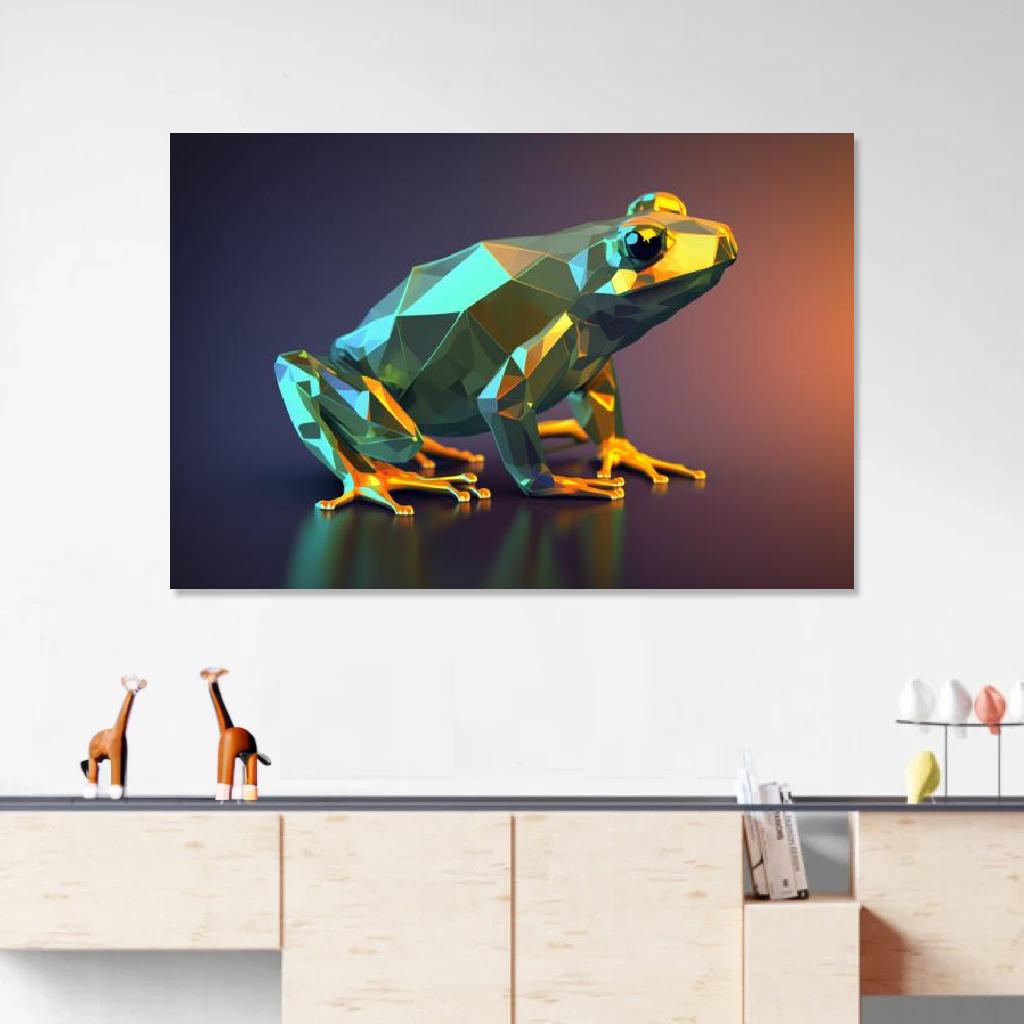 Picture of Frog Polygon au dessus d'un meuble bas