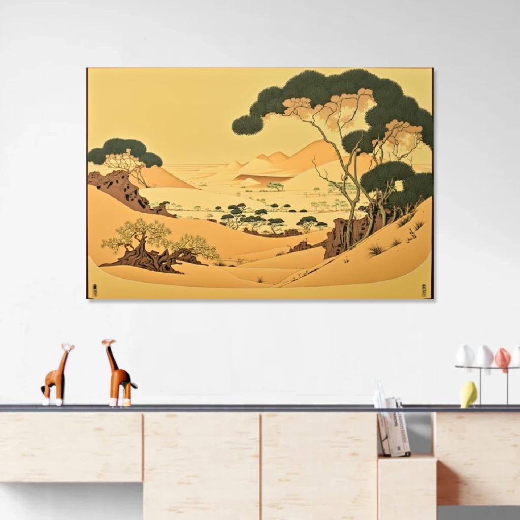 Picture of Desert Ukiyo-e au dessus d'un meuble bas