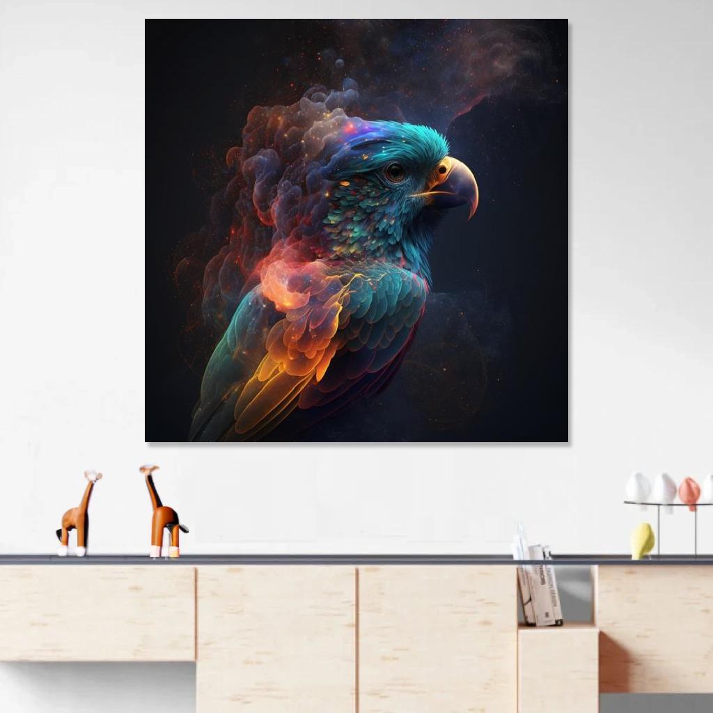 Picture of Parrot Galaxy au dessus d'un meuble bas