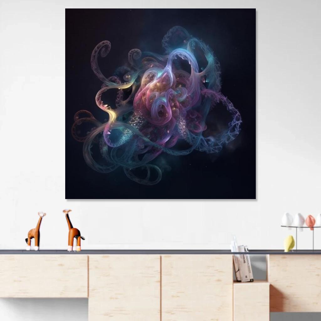 Picture of Octopus Galaxy au dessus d'un meuble bas