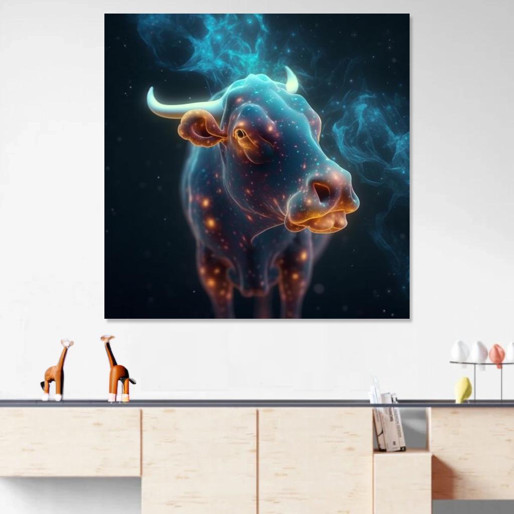 Picture of Cow Galaxy au dessus d'un meuble bas