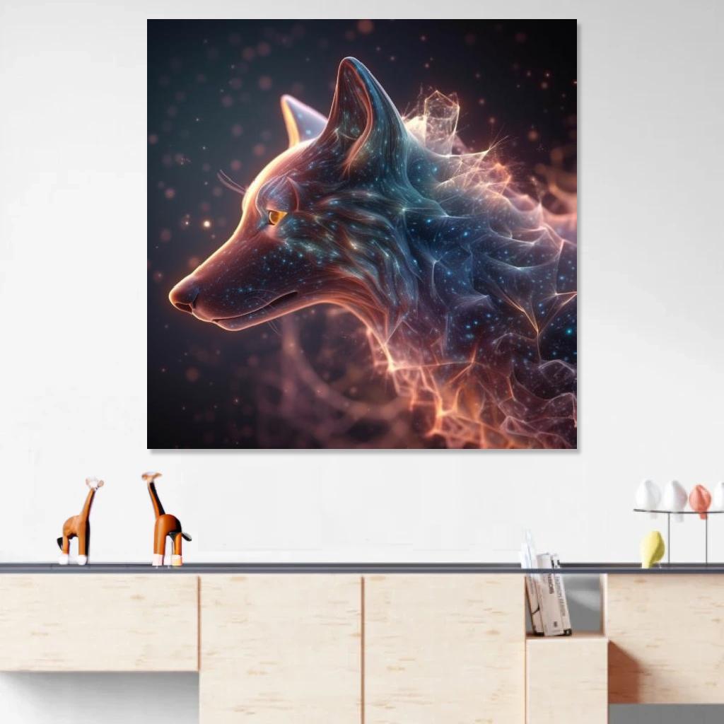 Picture of Wolf Galaxy au dessus d'un meuble bas