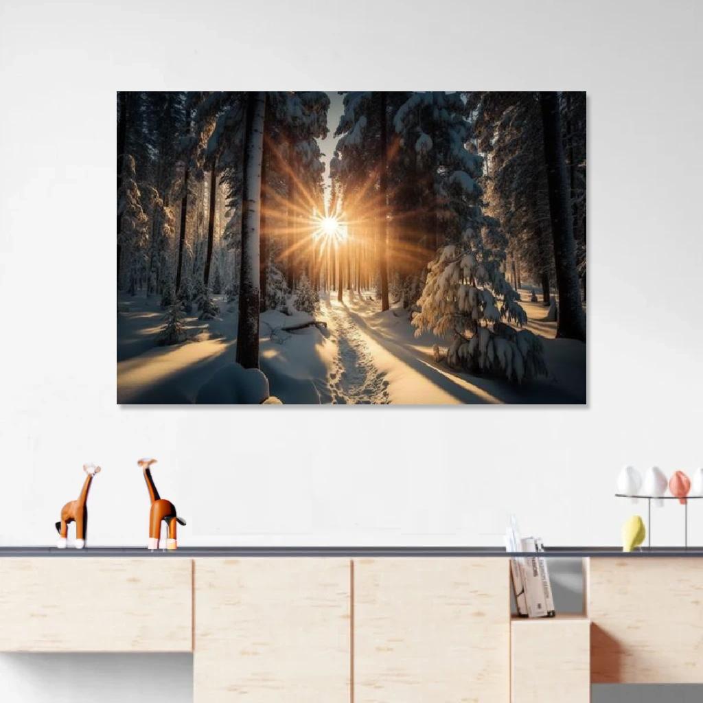 Picture of Forest Winter au dessus d'un meuble bas