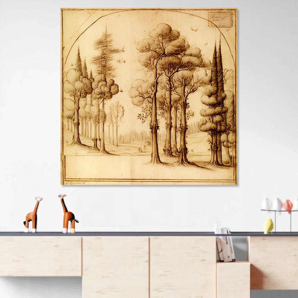 Picture of Forest Leonardo Da Vinci au dessus d'un meuble bas