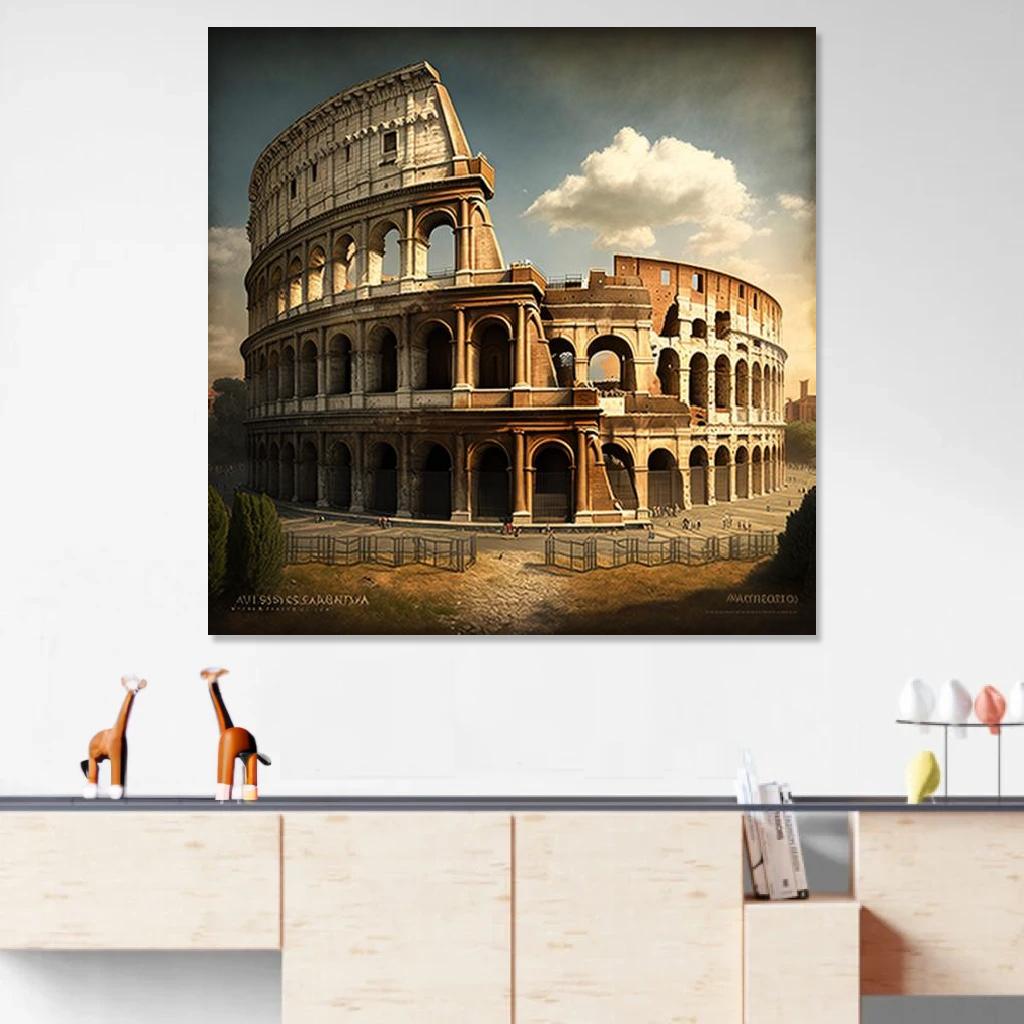 Picture of The Colosseum Summer au dessus d'un meuble bas