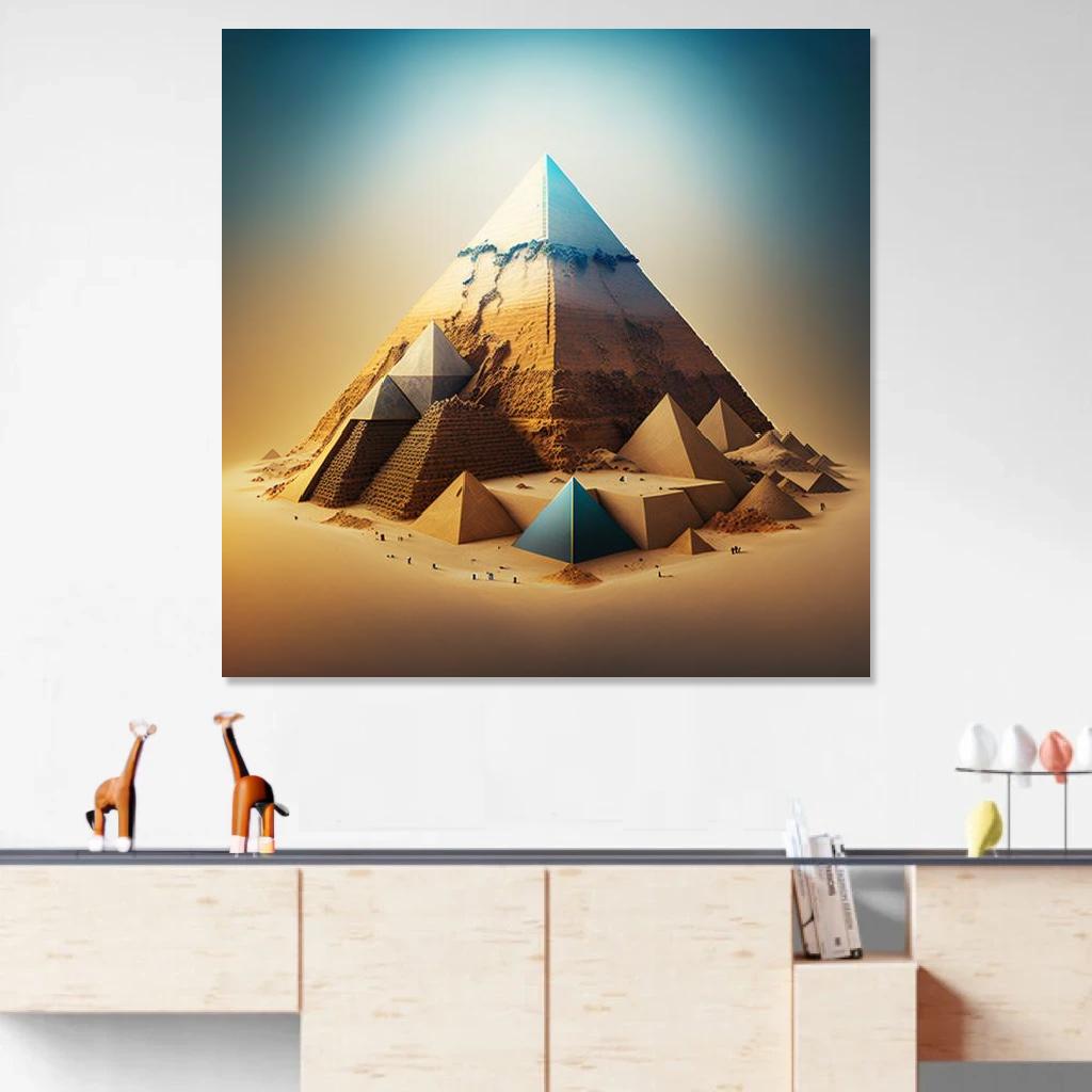Picture of Great Pyramid of Giza Summer au dessus d'un meuble bas