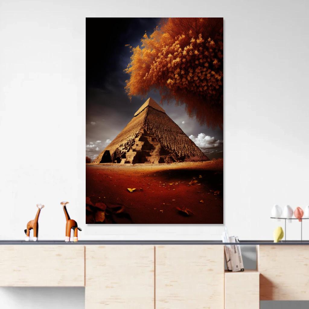 Picture of Great Pyramid of Giza Autumn au dessus d'un meuble bas