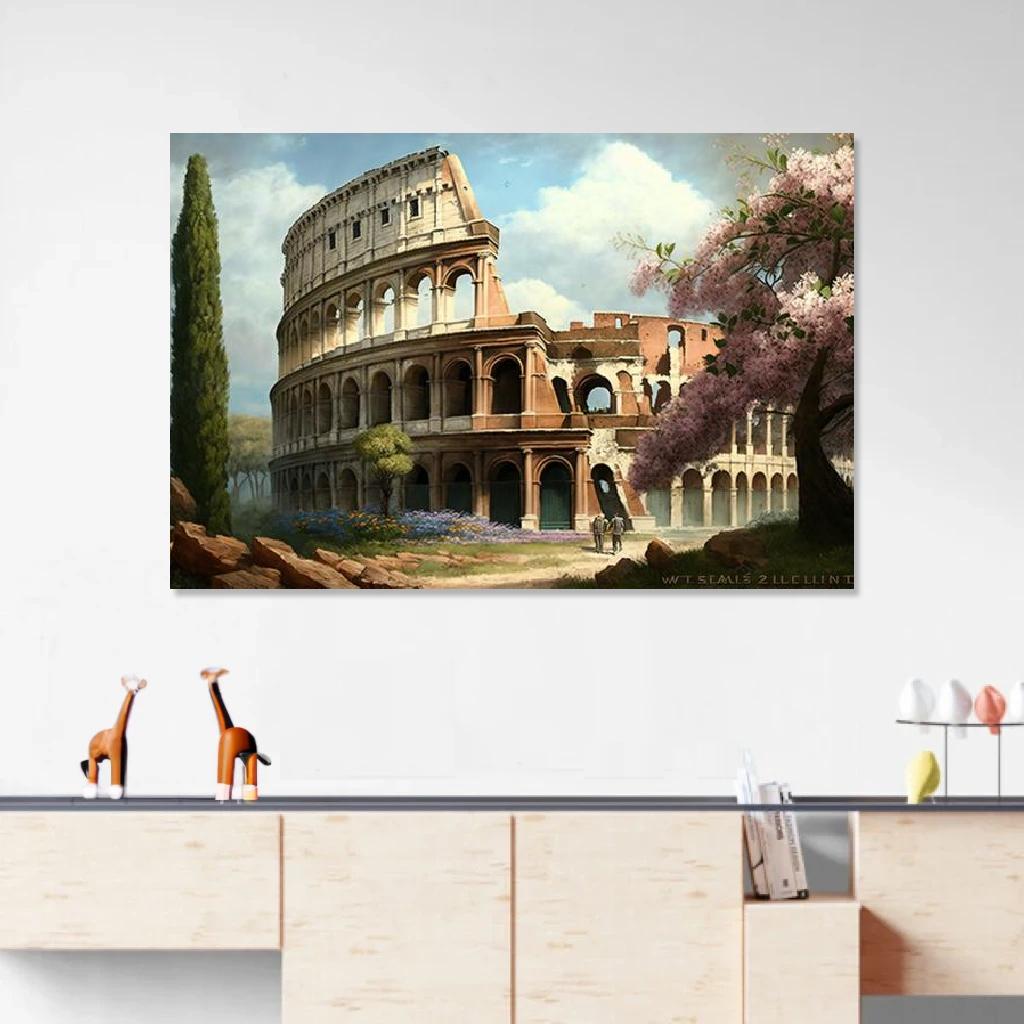 Picture of The Colosseum Spring au dessus d'un meuble bas