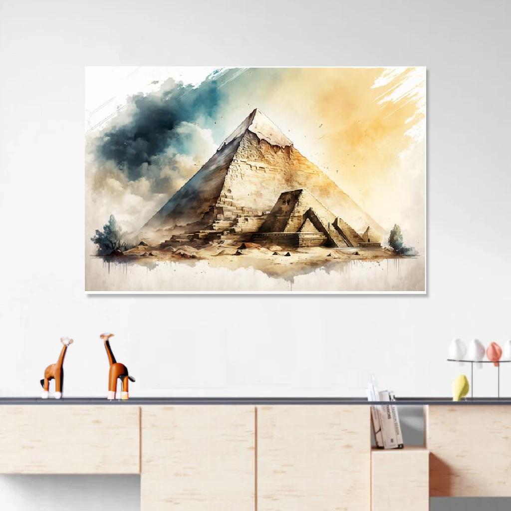 Picture of Great Pyramid of Giza Spring au dessus d'un meuble bas
