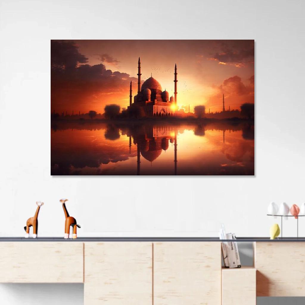 Picture of Mosque Sunset au dessus d'un meuble bas