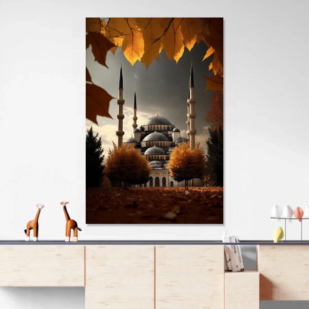 Picture of Mosque Autumn au dessus d'un meuble bas