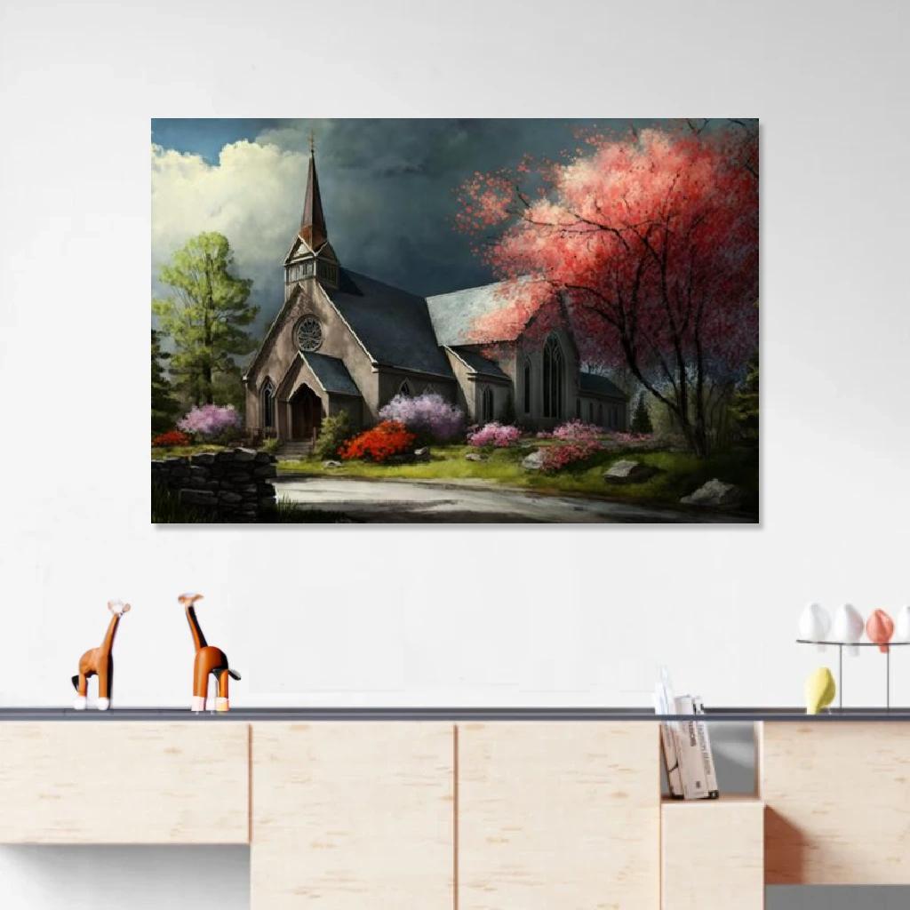 Picture of Church Spring au dessus d'un meuble bas