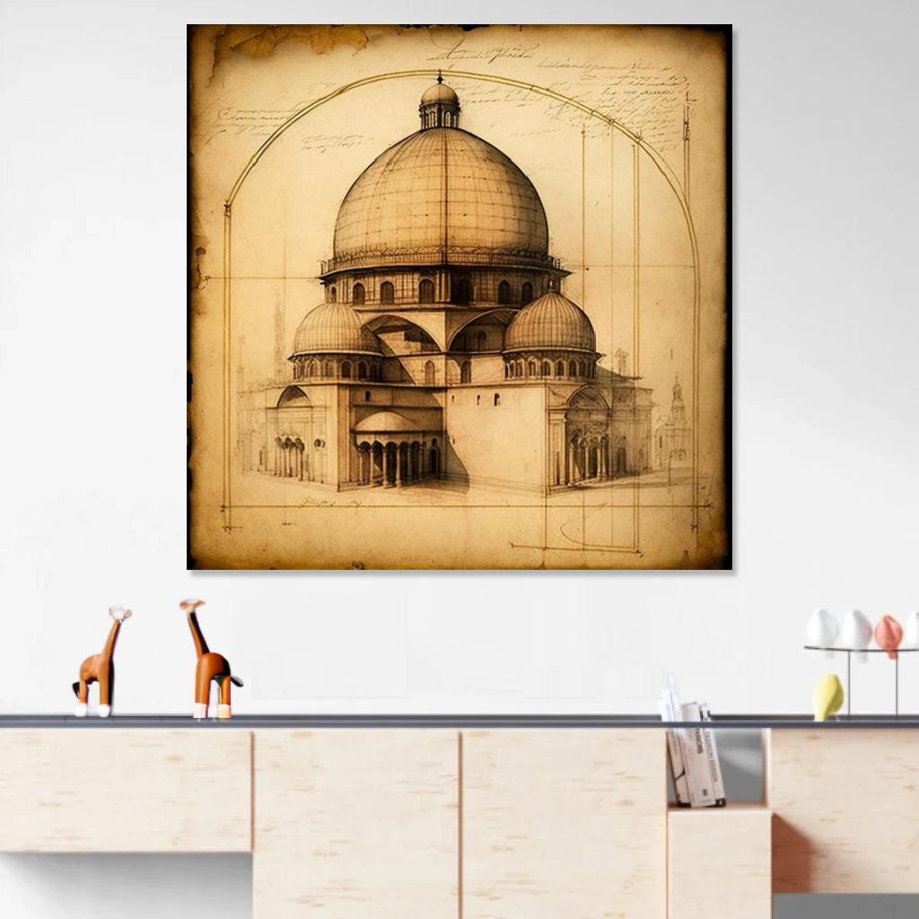 Picture of Mosque Leonardo Da Vinci au dessus d'un meuble bas
