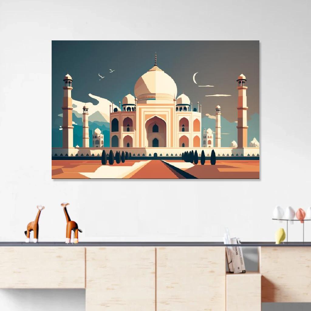 Picture of Taj Mahal Vector au dessus d'un meuble bas