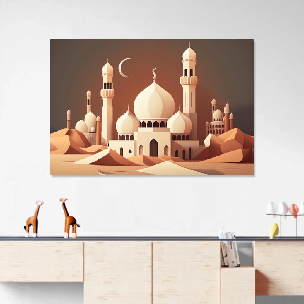 Picture of Mosque Vector au dessus d'un meuble bas