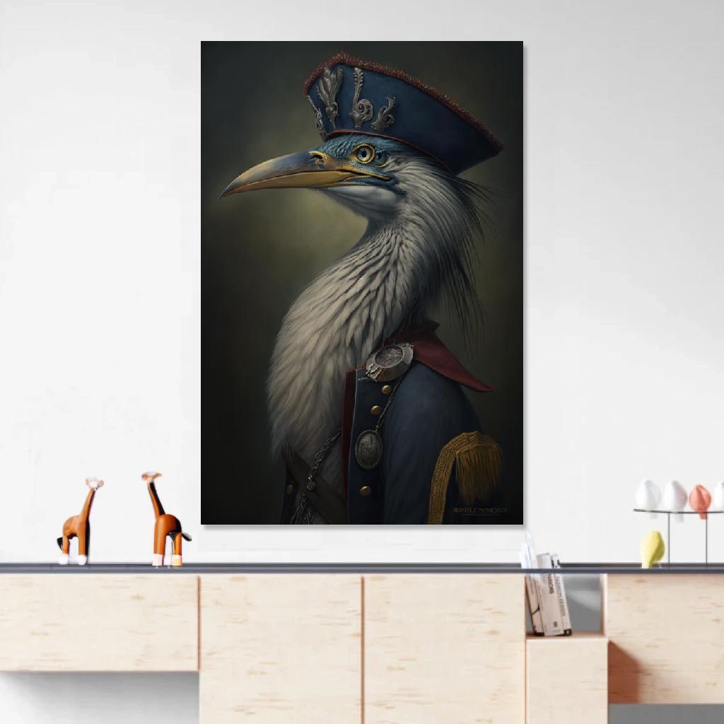Picture of Heron Soldat Of Napoleon au dessus d'un meuble bas
