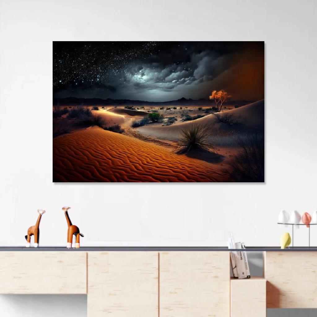 Picture of Desert Rainy Night au dessus d'un meuble bas