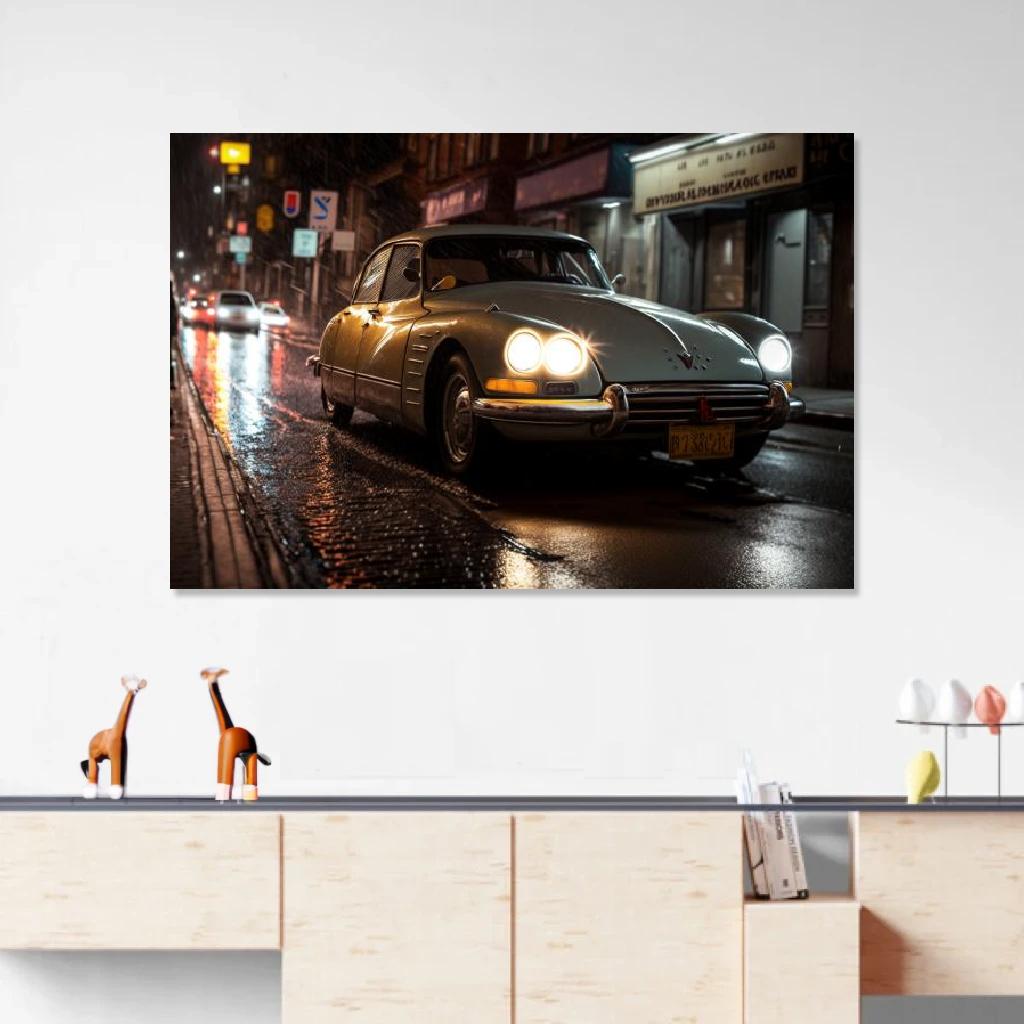 Picture of Citroen DS Rainy Night au dessus d'un meuble bas