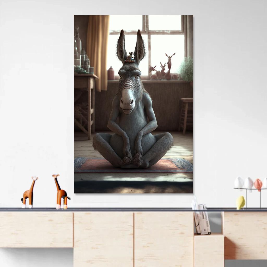 Picture of Donkey Yoga au dessus d'un meuble bas