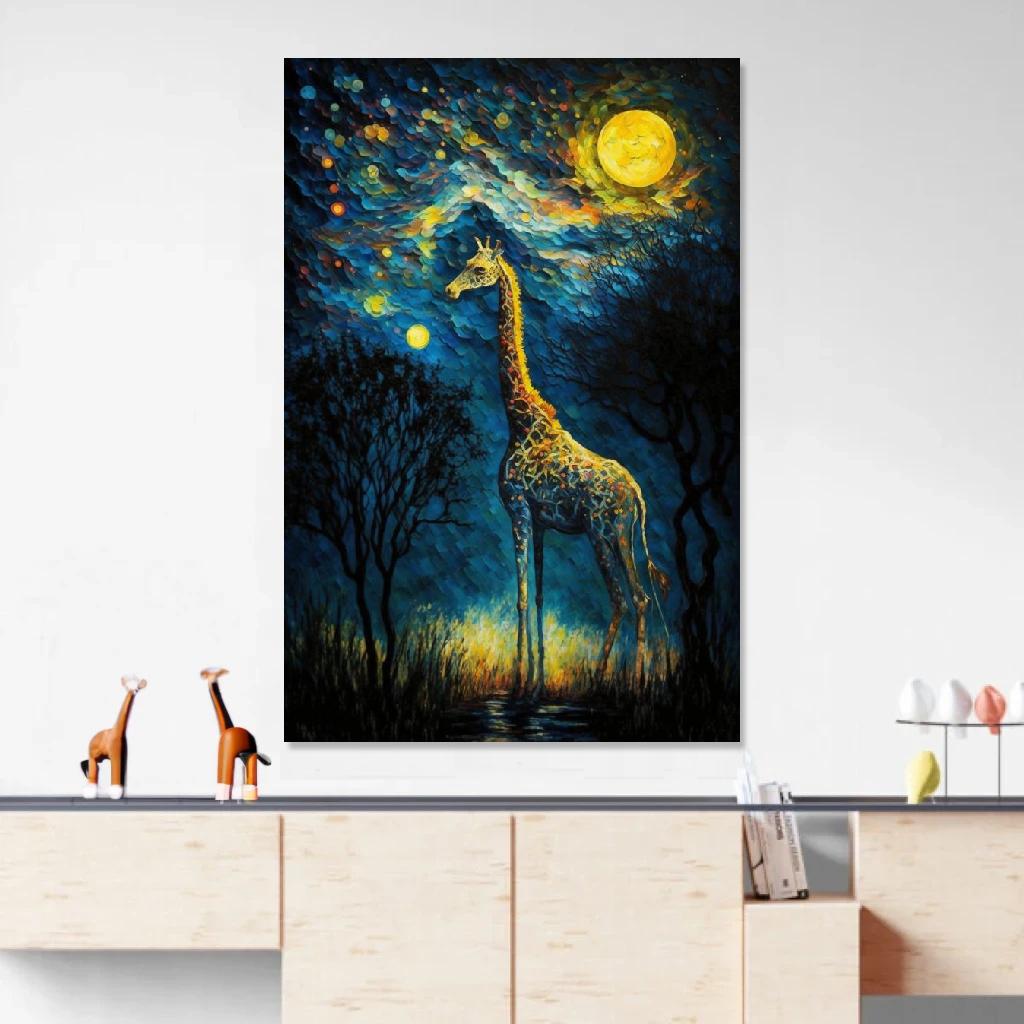 Picture of Giraffe Mystical au dessus d'un meuble bas