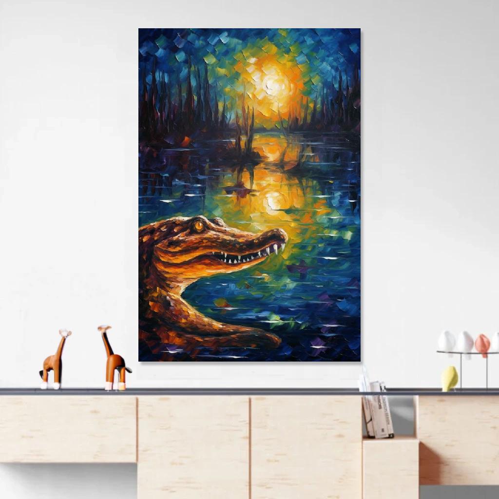 Picture of Crocodile Mystical au dessus d'un meuble bas