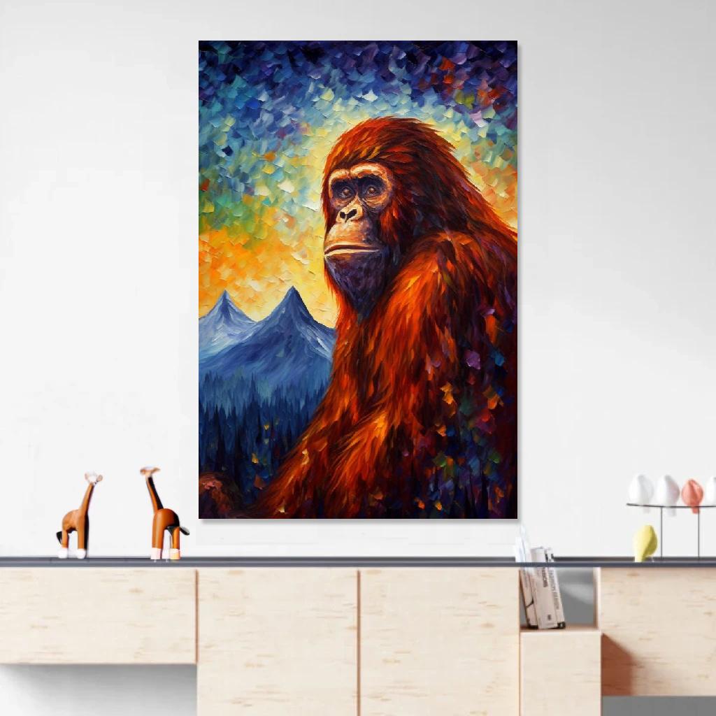 Picture of Orangutan Mystical au dessus d'un meuble bas