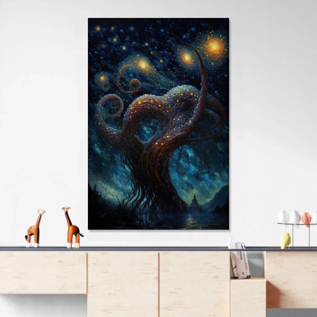 Picture of Octopus Mystical au dessus d'un meuble bas
