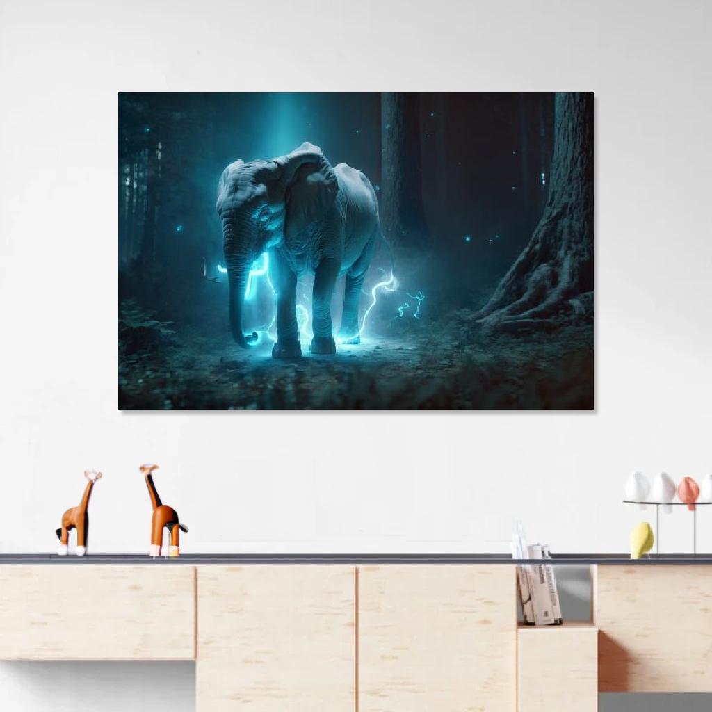 Picture of Elephant Patronus au dessus d'un meuble bas