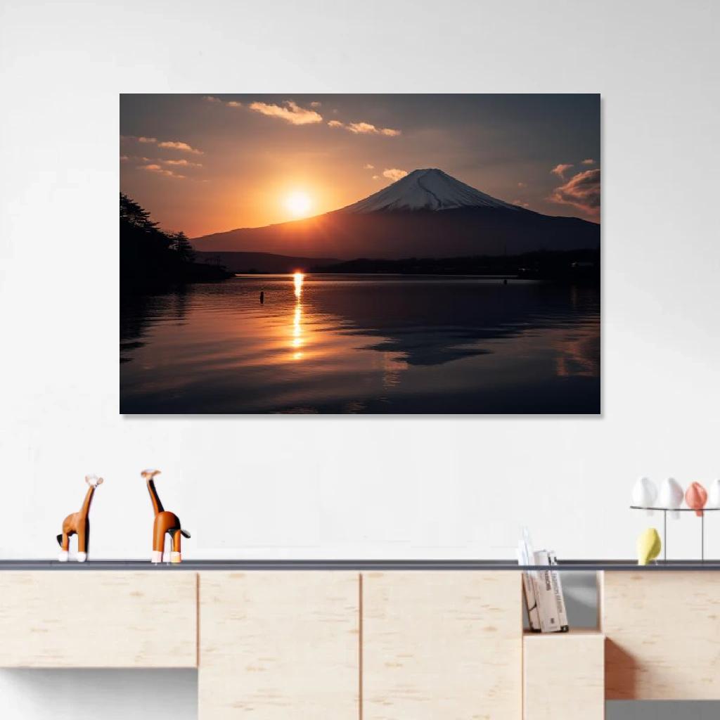 Picture of Mont fuji Sunset au dessus d'un meuble bas