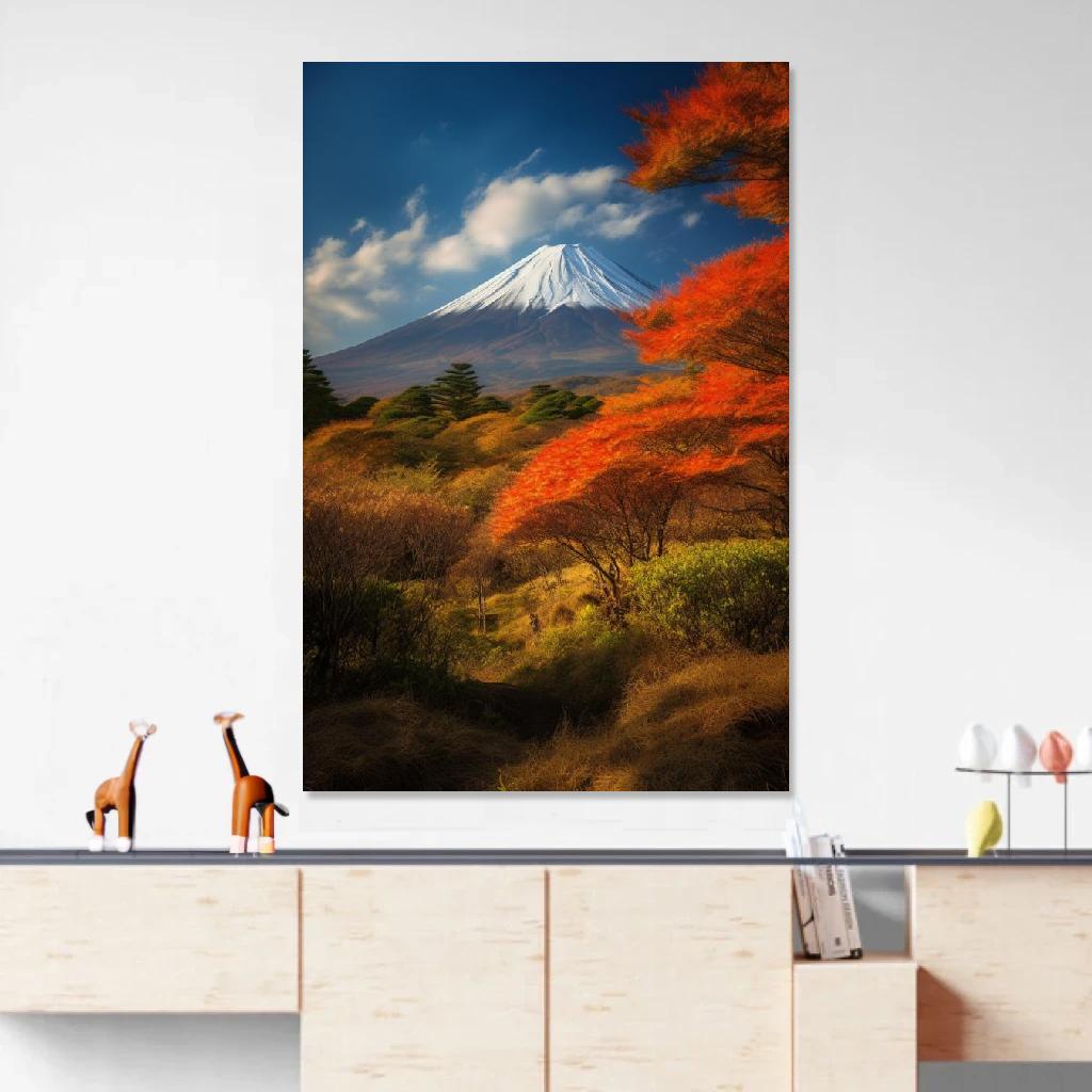 Picture of Mont fuji Autumn au dessus d'un meuble bas